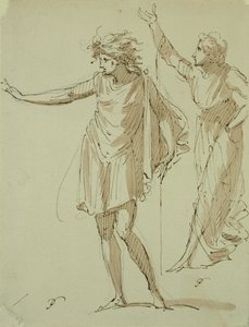 Estudio de dos figuras clásicamente vestidas, c.1790