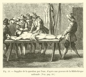 Tortura de la cuestión por el agua de French School