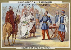 Rendición de Abdelkader a los franceses, Argelia, 1847 de French School