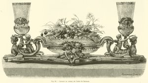 Centro de mesa de cristal, de la fábrica de Baccarat de French School