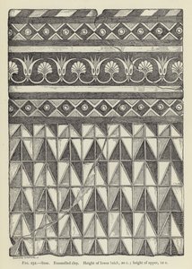 Susa, Arcilla esmaltada, Altura del ladrillo inferior, 20 cm; altura del superior, 12 cm de French School
