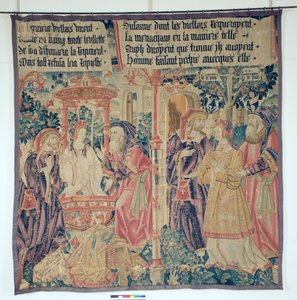 Susana y los Ancianos, panel central de la Historia de Susana de French School