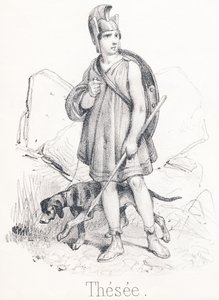 Teseo: Hijo de Egeo, rey de Atenas y Aethra. Liberó a Atenas de un monstruo llamado el Minotauro de French School