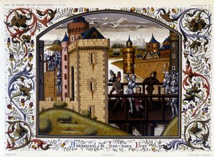 Tanguy du Châtel asesina a Juan sin Miedo en el puente de Montereau de French School