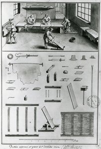 Curtidores, de las Descripciones de Artes y Oficios por Denis Diderot (1713-84), publicado c.1770 de French School