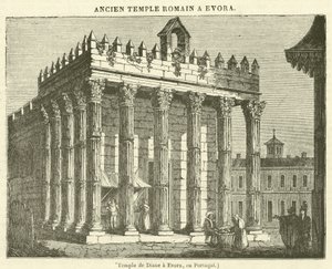 Templo de Diana en Évora, en Portugal de French School