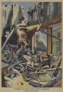 Terrible explosión de gas acetileno en un café en Rognonas, Francia de French School