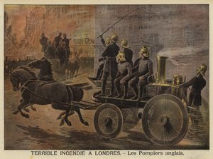 Terrible incendio en Londres, 1897 de French School
