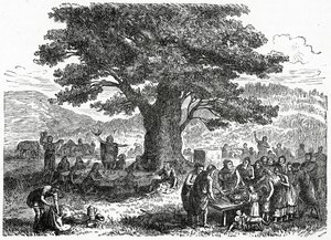 Teutones disfrutando de un día festivo, c.1882 de French School