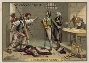 El Abate Sicard es salvado por Monot, Revolución Francesa, septiembre de 1792 de French School