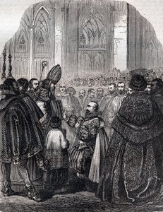 La abjuración de Enrique IV Rey de Francia en Saint Denis el 25 de julio