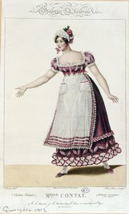 La Actriz Mademoiselle Contat en el papel de Suzanne en Las Bodas de Fígaro de Pierre Augustin Caron de Beaumarchais de French School