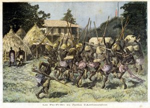 Los africanos Pai-Pi-Bri en el Jardín de Aclimatación - en "Le Petit Journal" del 05/08/1893 de French School