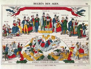 Las Edades de Hombres y Mujeres, Imagerie Gangel, Metz, mediados del siglo XIX de French School