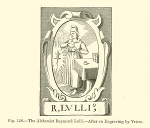 El alquimista Ramón Llull (grabado)
