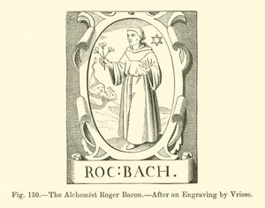 El alquimista Roger Bacon (grabado)