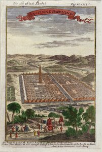 La antigua ciudad de Babel, ilustración de Description de l