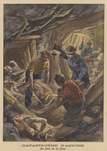El desastre de la mina de carbón de Aniche, Francia de French School