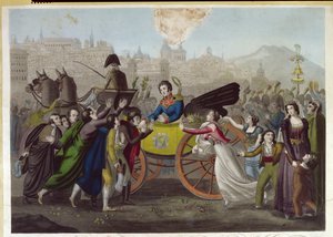 La llegada del General Juan Facundo Quiroga (1790-1835) a Madrid el 24 de junio de 1820 de French School