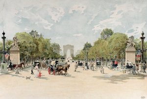 La Avenida de los Campos Elíseos, c.1895 de French School