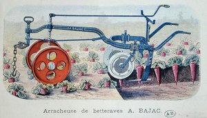 La máquina Bajac para levantar remolacha, c.1900 de French School