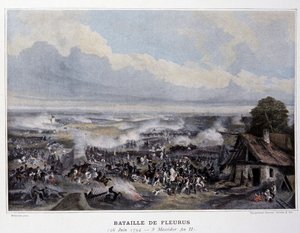 La Batalla de Fleurus en 1794 - en “Batallas Napoleónicas” de French School