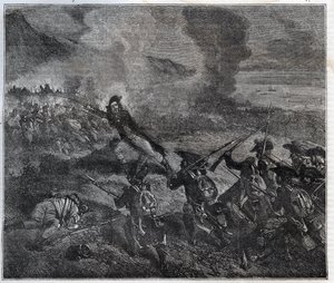 La batalla de Loano ocurrió el 23-24 de noviembre de 1795 durante la Guerra de la Primera Coalición - Nueva Enciclopedia Nacional por Maurice La Charest - 1870 de French School