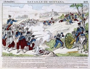 La batalla de Mentana el 3 de noviembre de French School