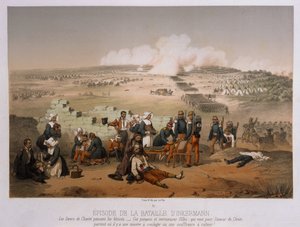 La Batalla de Inkermann el 5 de noviembre de 1854, de War in the Crimea, publicado por Lemercier et Cie, París, 1856 de French School