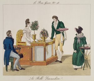 La hermosa vendedora de limonada, lámina 98 de Le Bon Genre, c.1810