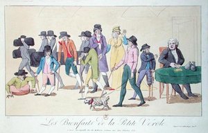 Los beneficios de la viruela, caricatura, c.1804 de French School