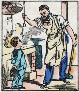 El herrero. Grabado en “La chanson des metier”. Imágenes de Epinal, finales del siglo XIX.
