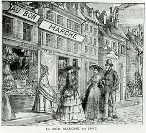 La tienda Bon Marché en la rue du Bac, París en 1847 de French School