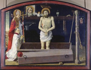 El retablo de Boulbon: La Trinidad con un donante presentado por San Agrícola, Escuela de Provenza de French School
