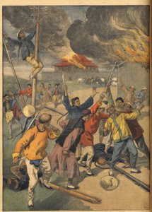 La Rebelión de los Bóxers en China - Eventos de China. Los Bóxers. Ilustración para Le petit Journal, 24 de junio de 1900