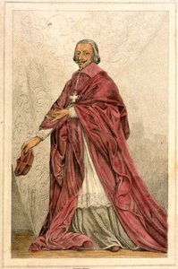 El Cardenal Richelieu (1585-1642) - Grabado del siglo XIX. de French School