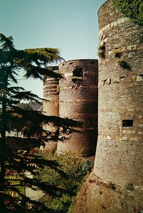 El Castillo de Angers, completado en 1238 de French School