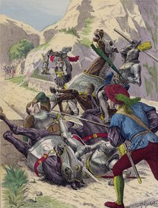 El Caballero de Bayard defiende en solitario el puente de Garigliano (Italia) contra los españoles.