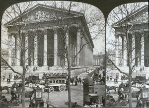 La Iglesia de La Madeleine, París, vista estereoscópica, c.1860-70 de French School