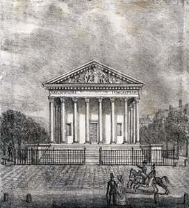 Iglesia de la Madeleine - "Alphabet Picturesque des Monumens de Paris" c.1840 (grabado)