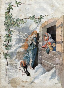 La cigarra y la hormiga. Fábulas de Jean de La Fontaine (1621-95). Ilustración de Michelet SC. finales del siglo XIX. de French School