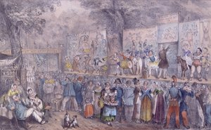 El Desfile del Circo en Saint-Cloud, mediados del siglo XIX de French School