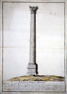 La Columna de Pompeyo en Alejandría, c.1700 de French School