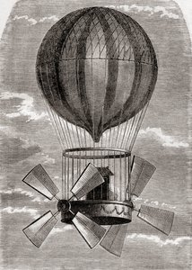 El globo aerostático del Conde de Artois construido por Alban y Vallet en Javelle, cerca de París, Francia en 1785, de Les Merveilles de la Science, publicado c.1870