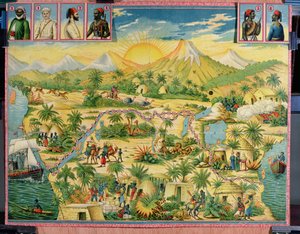 La conquista de África, juego de mesa basado en los viajes de Sir Henry Morton Stanley (1841-1904) y David Livingstone (1813-73) de French School