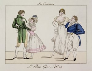 Los Contrastes, lámina 24 de Le Bon Genre de French School