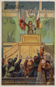 La Convención decreta unánimemente que los restos de Joseph Bara sean llevados al Panteón, 1793 de French School