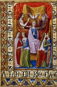 La coronación de la Virgen por la Santísima Trinidad, c.1500 de French School