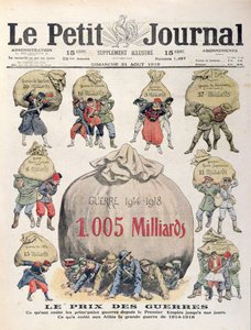 El costo de las guerras desde el período napoleónico hasta la Primera Guerra Mundial, portada de Le Petit Journal, 31 de agosto de 1919