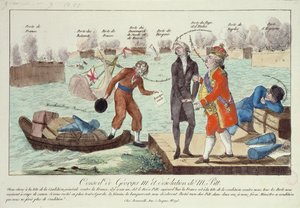 El consejo de Jorge III (1738-1820) y la desolación de William Pitt (1759-1806) el Joven, 1801 de French School